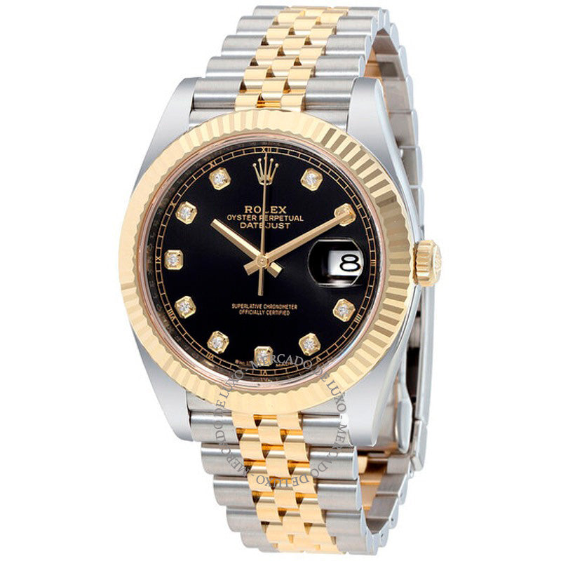 Relógio Datejust 41 Mostrador Diamante Preto 41 mm - Mercado de Luxo - O Maior E-Commerce de Bens, Produtos e Serviços de Luxo do Brasil.