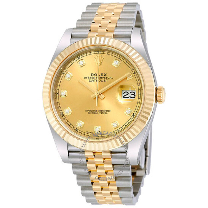 Relógio Datejust 41 Champanhe Diamante 41 mm - Mercado de Luxo - O Maior E-Commerce de Bens, Produtos e Serviços de Luxo do Brasil.