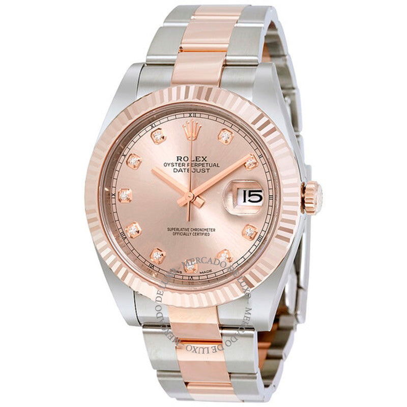 Relógio Datejust Sundust Mostrador de Diamante 41 mm - Mercado de Luxo - O Maior E-Commerce de Bens, Produtos e Serviços de Luxo do Brasil.