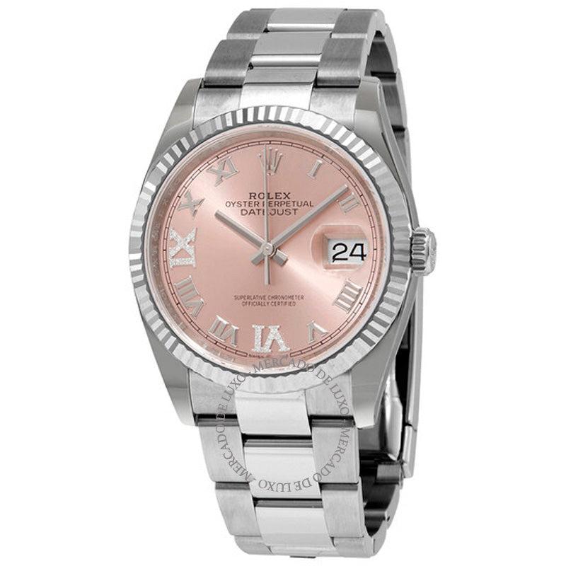 Relógio Datejust 36 Mostrador de Diamante Rosa 36 mm - Mercado de Luxo - O Maior E-Commerce de Bens, Produtos e Serviços de Luxo do Brasil.