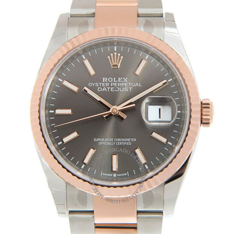 Relógio Datejust 36 Mostrador de Ródio Escuro 36 mm - Mercado de Luxo - O Maior E-Commerce de Bens, Produtos e Serviços de Luxo do Brasil.