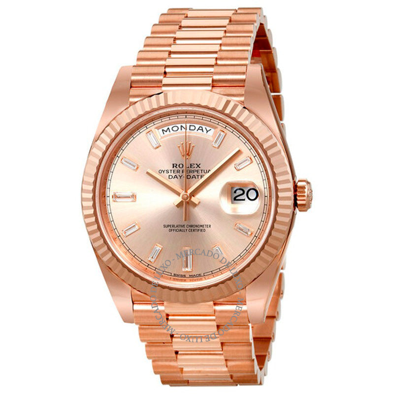 Relógio Presidente Dia Data Mostrador Rosa 40 mm - Mercado de Luxo - O Maior E-Commerce de Bens, Produtos e Serviços de Luxo do Brasil.