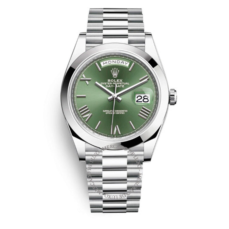 Relógio Dia Data 40 Mostrador Verde Oliva 40 mm - Mercado de Luxo - O Maior E-Commerce de Bens, Produtos e Serviços de Luxo do Brasil.