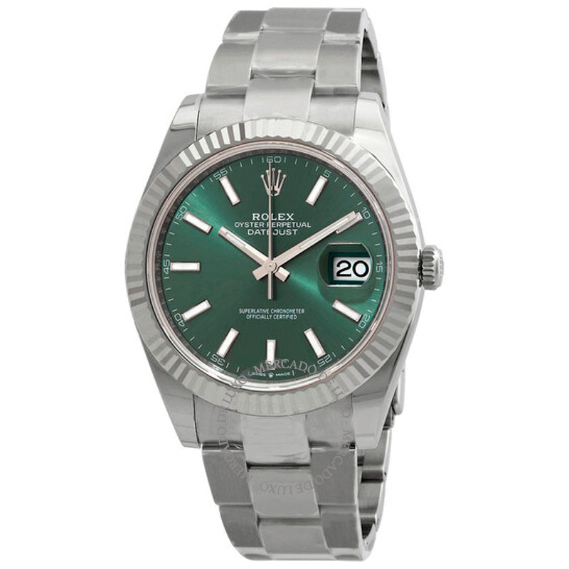 Relógio Datejust 41 Mostrador Verde Menta 41 mm - Mercado de Luxo - O Maior E-Commerce de Bens, Produtos e Serviços de Luxo do Brasil.