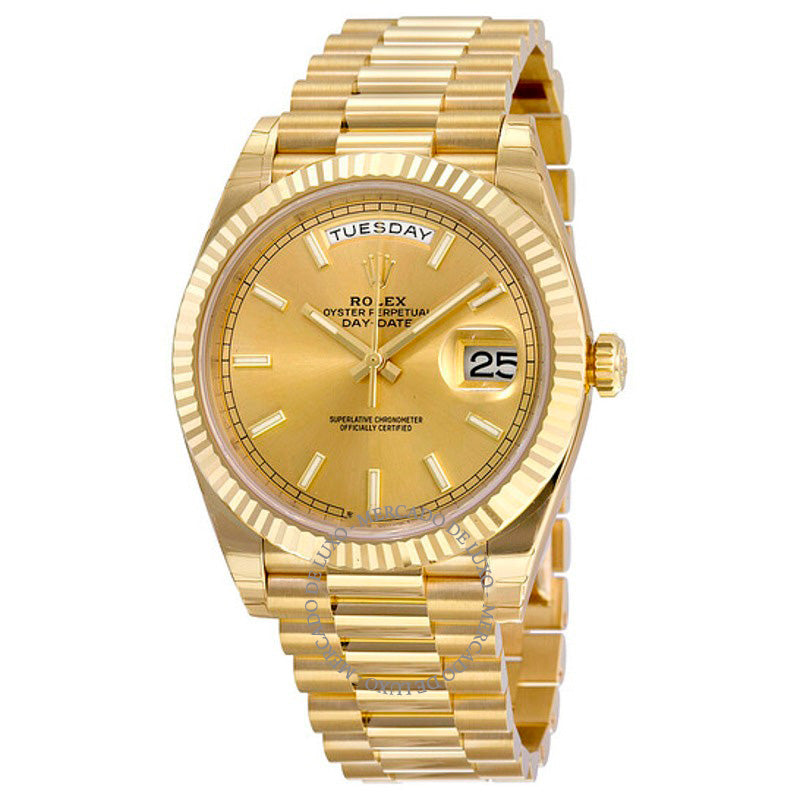 Relógio Day-Date 40 Mostrador Champagne 40 mm - Mercado de Luxo - O Maior E-Commerce de Bens, Produtos e Serviços de Luxo do Brasil.