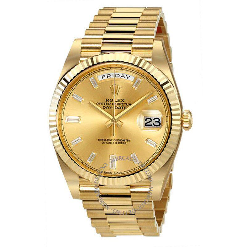 Relógio Day-Date 40 Mostrador Champagne 40 mm - Mercado de Luxo - O Maior E-Commerce de Bens, Produtos e Serviços de Luxo do Brasil.