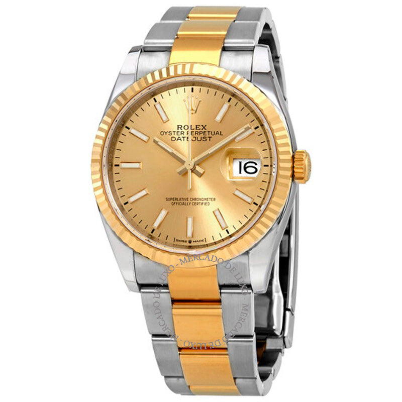 Relógio Datejust 36 Mostrador Champagne 36 mm - Mercado de Luxo - O Maior E-Commerce de Bens, Produtos e Serviços de Luxo do Brasil.