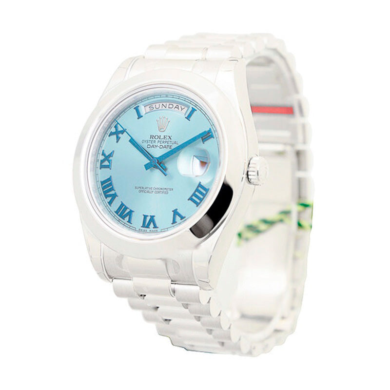 Relógio Day-Date II Mostrador Azul Gelo 41 mm - Mercado de Luxo - O Maior E-Commerce de Bens, Produtos e Serviços de Luxo do Brasil.