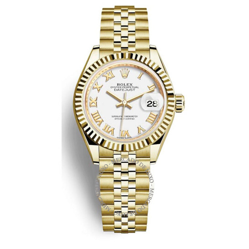 Relógio Lady-Datejust Mostrador Branco 28 mm - Mercado de Luxo - O Maior E-Commerce de Bens, Produtos e Serviços de Luxo do Brasil.
