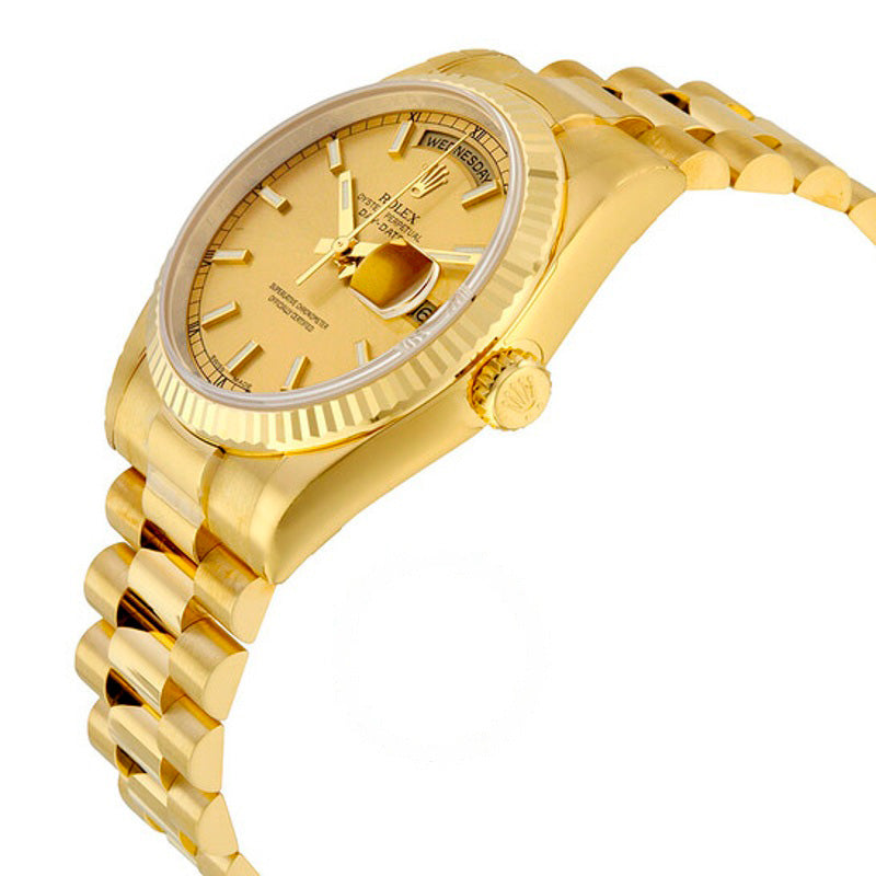 Relógio Mostrador de champanhe Day-Date 36 mm - Mercado de Luxo - O Maior E-Commerce de Bens, Produtos e Serviços de Luxo do Brasil.