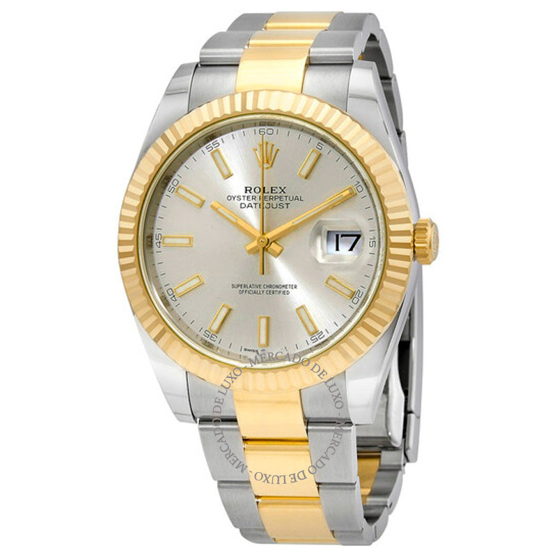 Relógio Datejust 41 Mostrador Prateado 41 mm - Mercado de Luxo - O Maior E-Commerce de Bens, Produtos e Serviços de Luxo do Brasil.