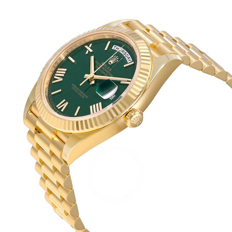Relógio Day-Date 40 Mostrador Verde 40 mm - Mercado de Luxo - O Maior E-Commerce de Bens, Produtos e Serviços de Luxo do Brasil.
