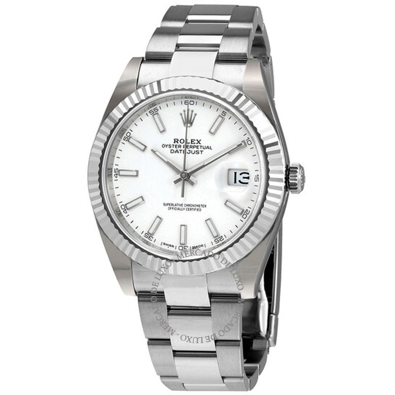 Relógio Datejust 41 Mostrador Branco 41 mm - Mercado de Luxo - O Maior E-Commerce de Bens, Produtos e Serviços de Luxo do Brasil.