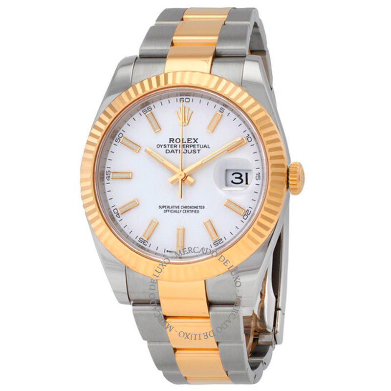 Relógio Datejust 41 Mostrador Branco 41 mm - Mercado de Luxo - O Maior E-Commerce de Bens, Produtos e Serviços de Luxo do Brasil.