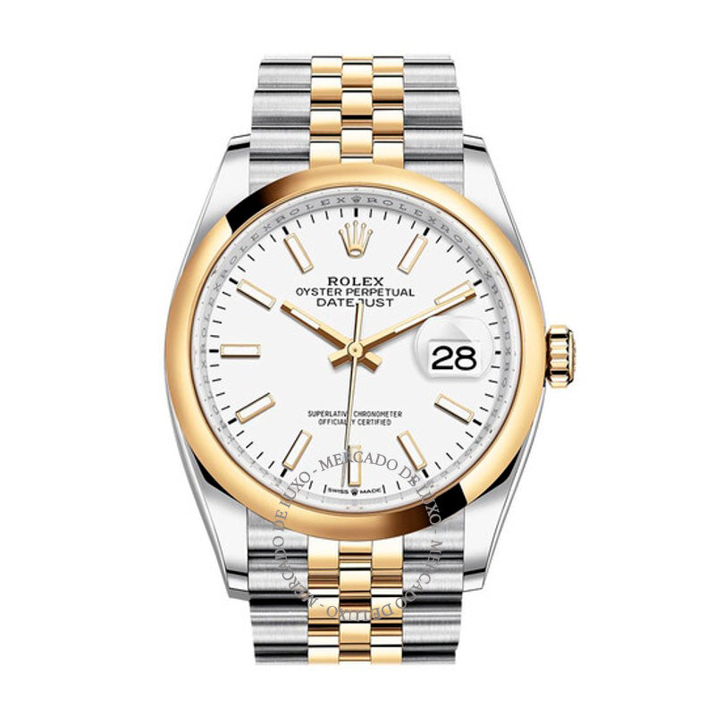 Relógio Datejust 36 Mostrador Branco 36 mm - Mercado de Luxo - O Maior E-Commerce de Bens, Produtos e Serviços de Luxo do Brasil.