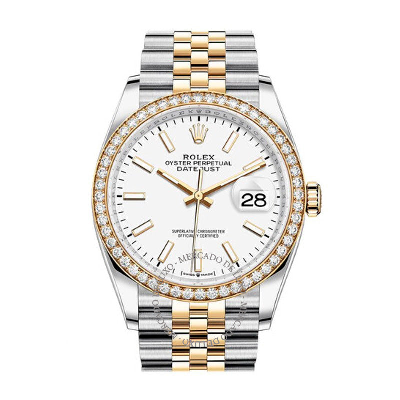 Relógio Datejust 36 Mostrador Branco 36 mm - Mercado de Luxo - O Maior E-Commerce de Bens, Produtos e Serviços de Luxo do Brasil.