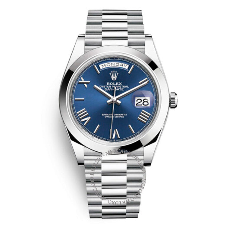 Relógio Dia Data 40 Mostrador Azul 40 mm - Mercado de Luxo - O Maior E-Commerce de Bens, Produtos e Serviços de Luxo do Brasil.