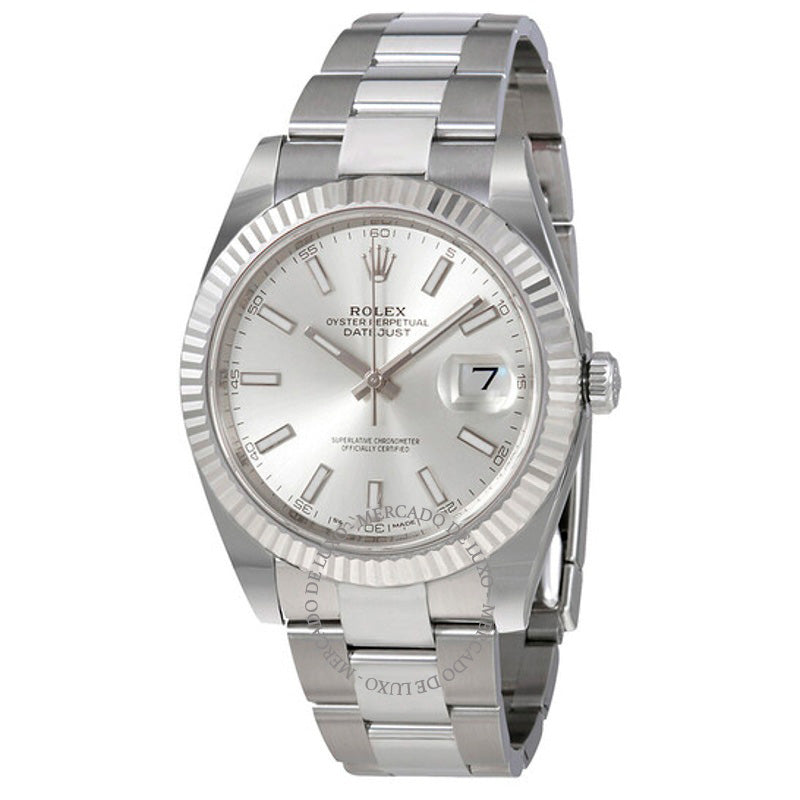 Relógio Datejust Mostrador Prateado 41 mm - Mercado de Luxo - O Maior E-Commerce de Bens, Produtos e Serviços de Luxo do Brasil.