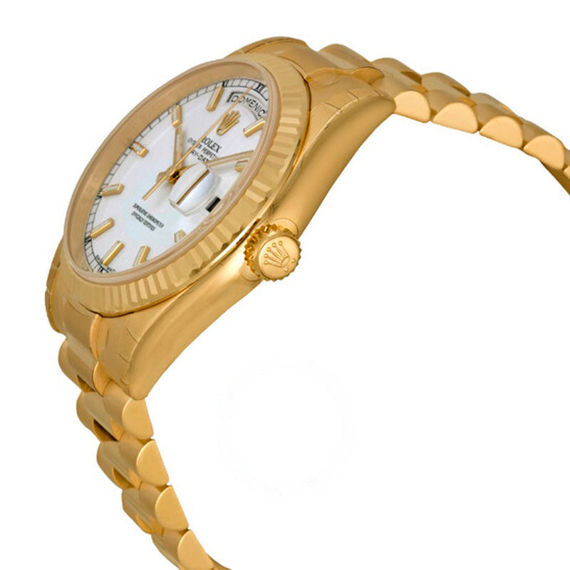 Relógio Mostrador branco Day-Date 36 mm - Mercado de Luxo - O Maior E-Commerce de Bens, Produtos e Serviços de Luxo do Brasil.