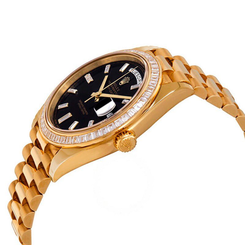 Relógio Mostrador preto Day-Date 40 mm - Mercado de Luxo - O Maior E-Commerce de Bens, Produtos e Serviços de Luxo do Brasil.