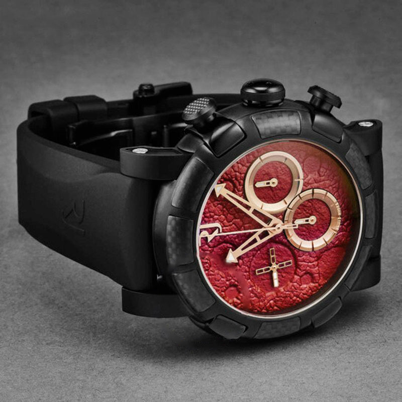 Relógio Moon Dust Cronógrafo Automático Mostrador Vermelho 46 mm - Mercado de Luxo - O Maior E-Commerce de Bens, Produtos e Serviços de Luxo do Brasil.