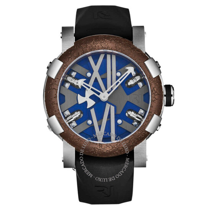 Relógio Mostrador azul automático Steampunk  - Mercado de Luxo - O Maior E-Commerce de Bens, Produtos e Serviços de Luxo do Brasil.