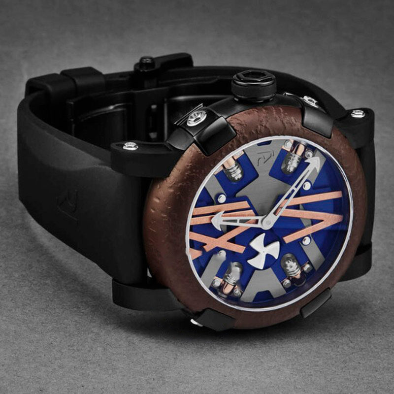 Relógio Mostrador azul automático Steampunk 46 mm - Mercado de Luxo - O Maior E-Commerce de Bens, Produtos e Serviços de Luxo do Brasil.