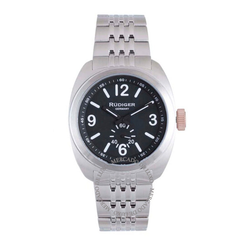 Relógio Siegen Mostrador Preto 44 mm - Mercado de Luxo - O Maior E-Commerce de Bens, Produtos e Serviços de Luxo do Brasil.