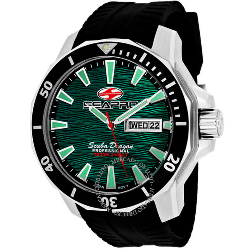 Relógio Scuba Dragon Diver Edição Limitada 1000 Metros Quartzo Mostrador Verde 48 mm - Mercado de Luxo - O Maior E-Commerce de Bens, Produtos e Serviços de Luxo do Brasil.