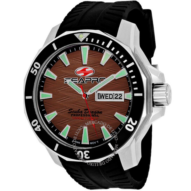 Relógio Scuba Dragon Diver Edição Limitada 1000 Metros Quartzo Mostrador Marrom 48 mm - Mercado de Luxo - O Maior E-Commerce de Bens, Produtos e Serviços de Luxo do Brasil.