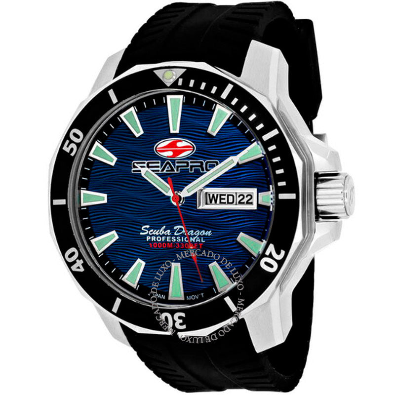 Relógio Scuba Dragon Diver Edição Limitada 1000 Metros Quartzo Mostrador Azul 48 mm - Mercado de Luxo - O Maior E-Commerce de Bens, Produtos e Serviços de Luxo do Brasil.