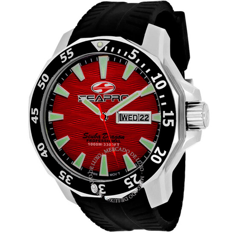 Relógio Scuba Dragon Diver Edição Limitada 1000 Metros Quartzo Mostrador Vermelho 48 mm - Mercado de Luxo - O Maior E-Commerce de Bens, Produtos e Serviços de Luxo do Brasil.