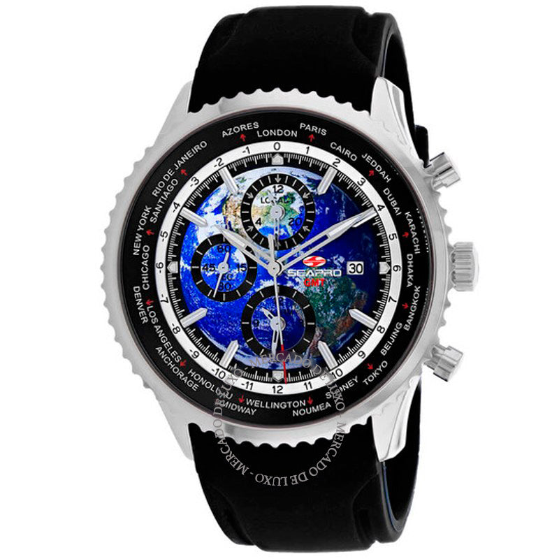 Relógio Meridian World Timer GMT Cronógrafo Quartzo Mostrador Azul 47 mm - Mercado de Luxo - O Maior E-Commerce de Bens, Produtos e Serviços de Luxo do Brasil.