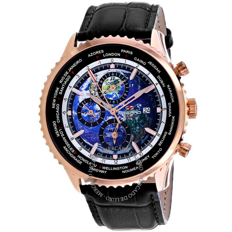 Relógio Meridian World Timer GMT Cronógrafo Quartzo Mostrador Azul  - Mercado de Luxo - O Maior E-Commerce de Bens, Produtos e Serviços de Luxo do Brasil.