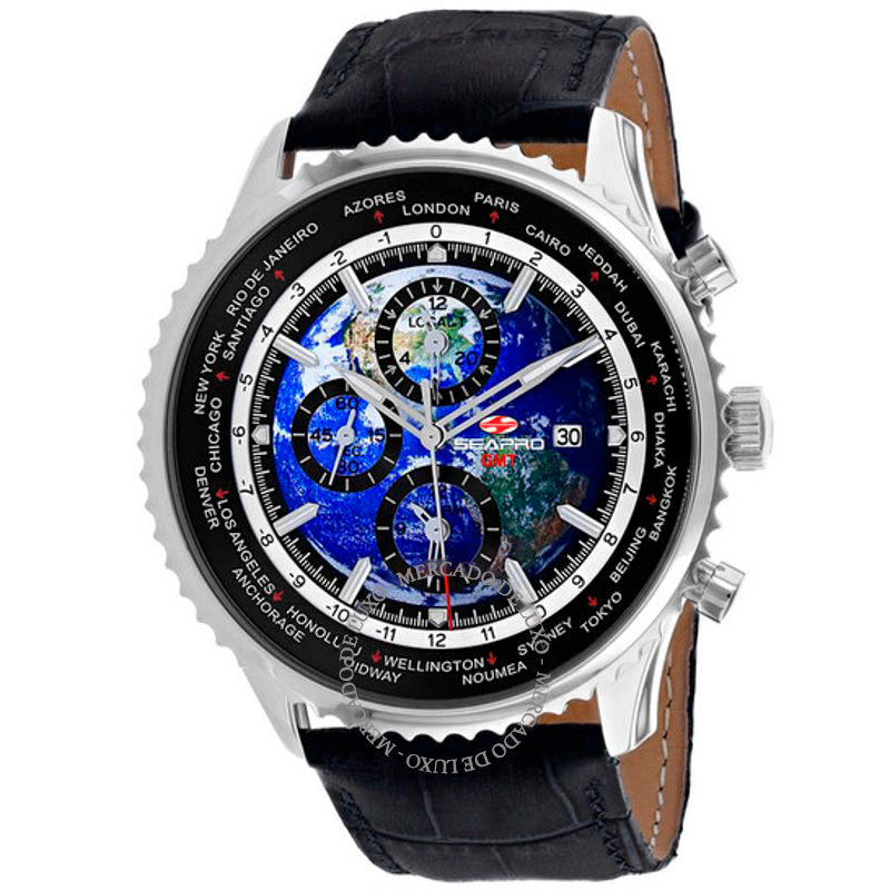 Relógio Meridian World Timer GMT Quartzo Mostrador Azul 47 mm - Mercado de Luxo - O Maior E-Commerce de Bens, Produtos e Serviços de Luxo do Brasil.