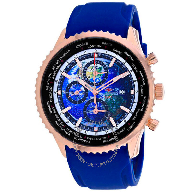 Relógio Meridian World Timer GMT Mostrador Azul 47 mm - Mercado de Luxo - O Maior E-Commerce de Bens, Produtos e Serviços de Luxo do Brasil.