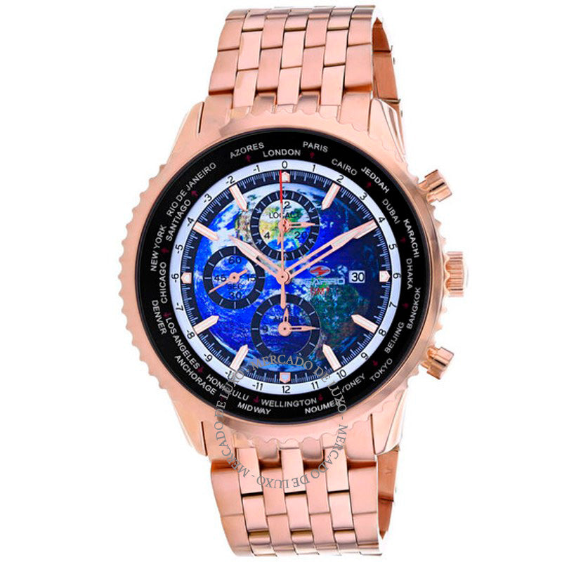 Relógio Meridian World Timer GMT Mostrador Azul 47 mm - Mercado de Luxo - O Maior E-Commerce de Bens, Produtos e Serviços de Luxo do Brasil.