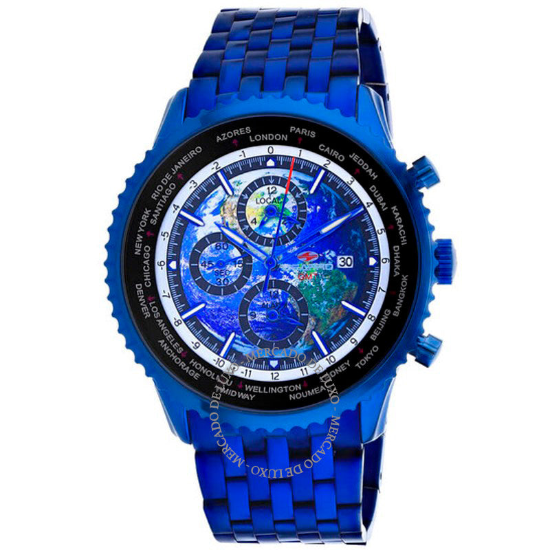 Relógio Meridian World Timer GMT Mostrador Azul  - Mercado de Luxo - O Maior E-Commerce de Bens, Produtos e Serviços de Luxo do Brasil.