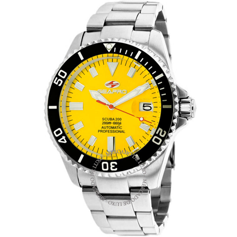 Relógio Scuba 200 Automático Mostrador Amarelo 43 mm - Mercado de Luxo - O Maior E-Commerce de Bens, Produtos e Serviços de Luxo do Brasil.