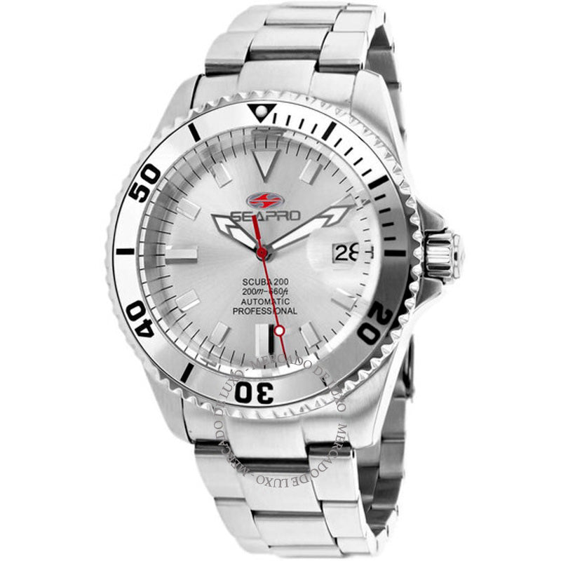 Relógio Scuba 200 Automático Mostrador Prateado 43 mm - Mercado de Luxo - O Maior E-Commerce de Bens, Produtos e Serviços de Luxo do Brasil.