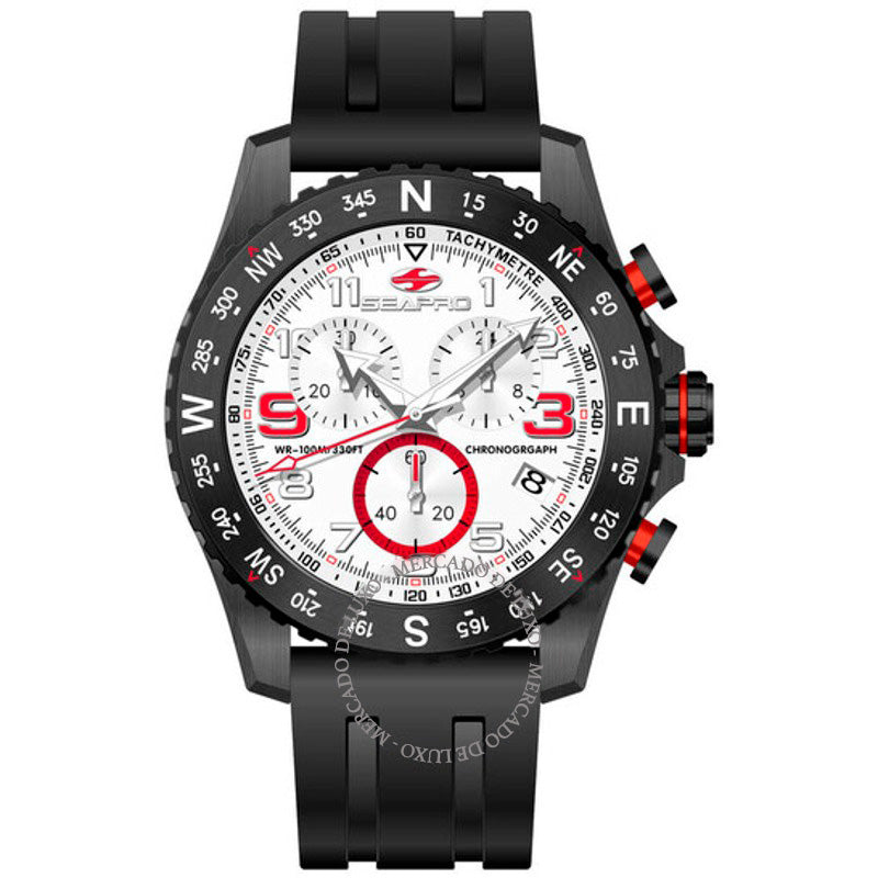 Relógio Mostrador Branco Galante 44 mm - Mercado de Luxo - O Maior E-Commerce de Bens, Produtos e Serviços de Luxo do Brasil.