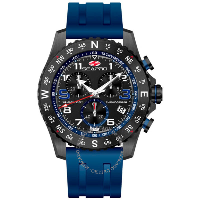 Relógio Mostrador preto galante 44 mm - Mercado de Luxo - O Maior E-Commerce de Bens, Produtos e Serviços de Luxo do Brasil.