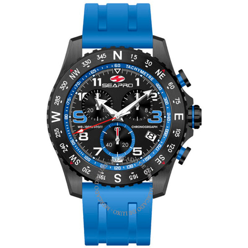 Relógio Mostrador preto galante 44 mm - Mercado de Luxo - O Maior E-Commerce de Bens, Produtos e Serviços de Luxo do Brasil.