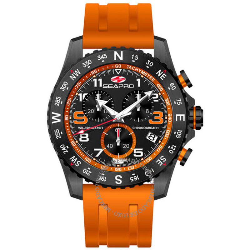 Relógio Mostrador preto galante 44 mm - Mercado de Luxo - O Maior E-Commerce de Bens, Produtos e Serviços de Luxo do Brasil.