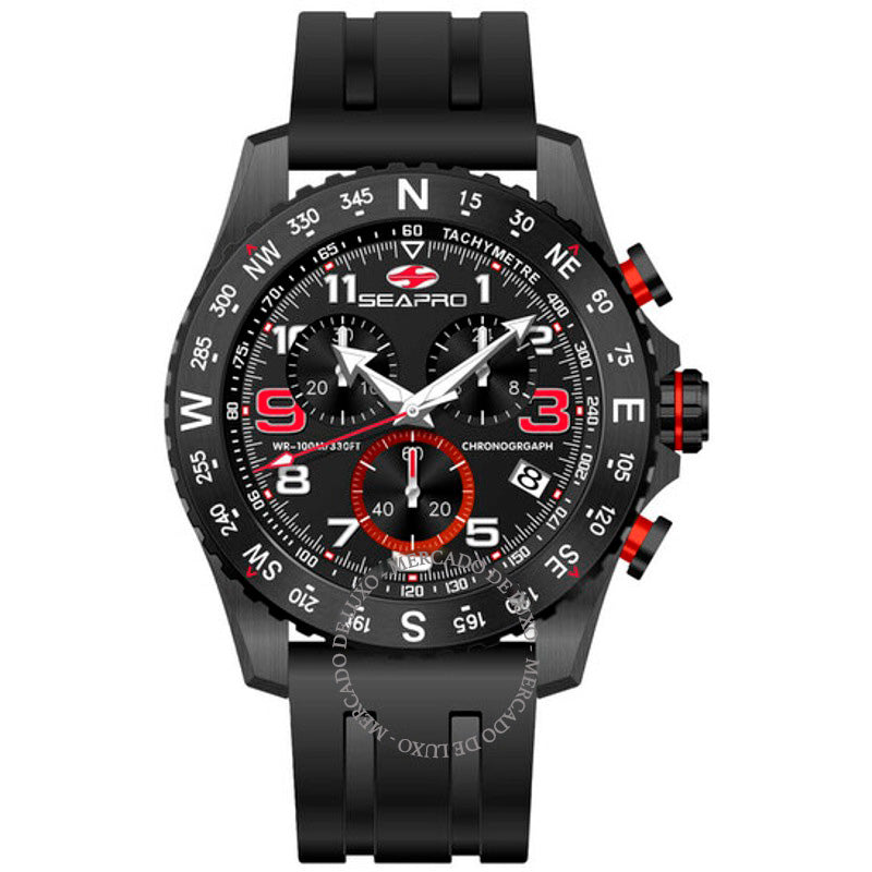 Relógio Mostrador preto galante 44 mm - Mercado de Luxo - O Maior E-Commerce de Bens, Produtos e Serviços de Luxo do Brasil.