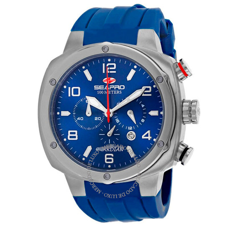 Relógio Mostrador Azul Guardian 44 mm - Mercado de Luxo - O Maior E-Commerce de Bens, Produtos e Serviços de Luxo do Brasil.