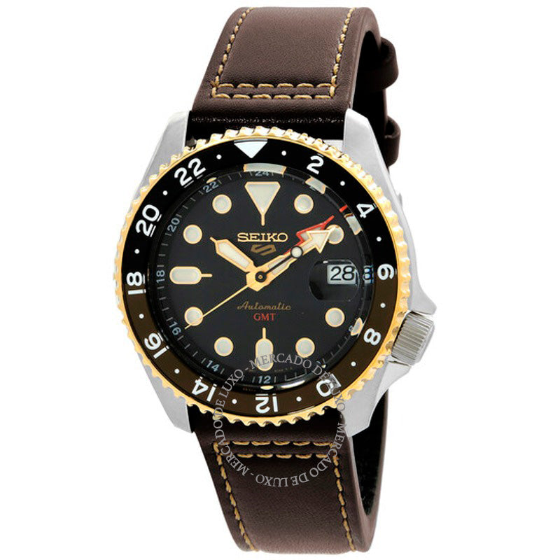 Relógio 5 Sports SKX GMT Automático Mostrador Preto  - Mercado de Luxo - O Maior E-Commerce de Bens, Produtos e Serviços de Luxo do Brasil.