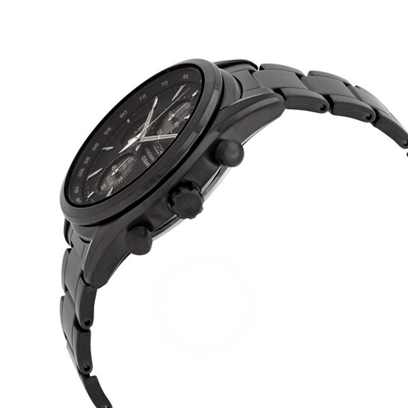 Relógio Cronógrafo Solar Quartzo Mostrador Preto 41 mm - Mercado de Luxo - O Maior E-Commerce de Bens, Produtos e Serviços de Luxo do Brasil.