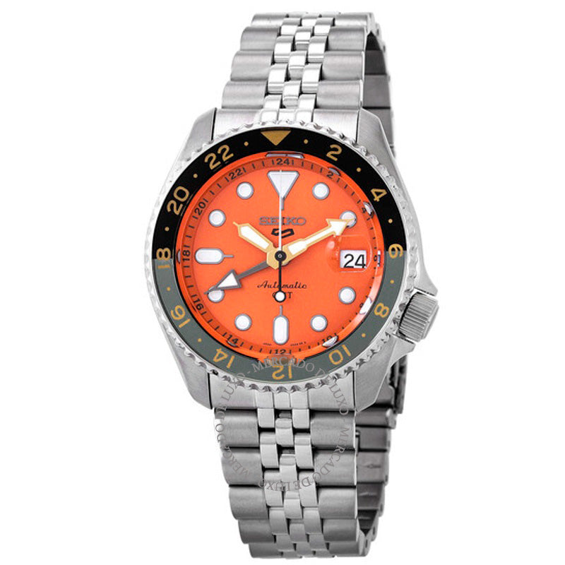 Relógio 5 Sports GMT Automático Mostrador Laranja  - Mercado de Luxo - O Maior E-Commerce de Bens, Produtos e Serviços de Luxo do Brasil.