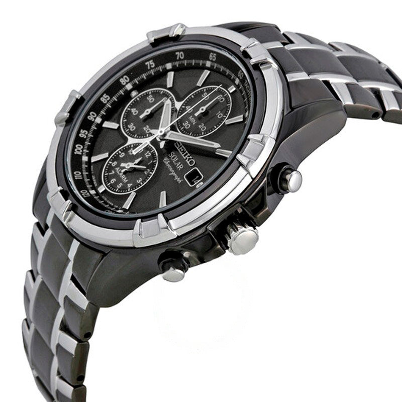 Relógio Cronógrafo Solar Mostrador Preto 44 mm - Mercado de Luxo - O Maior E-Commerce de Bens, Produtos e Serviços de Luxo do Brasil.